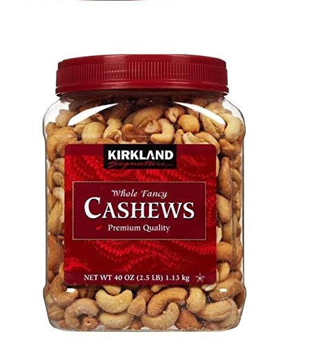 Kirkland Signature Fancy Whole Cashews With Sea Salt – 2.5 Lb – Exp 01/2026