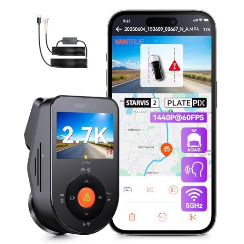 [ Bundle-2 Items: Vantrue S1 Pro 1CH + Hardwire Kit Cable ] 60fps...