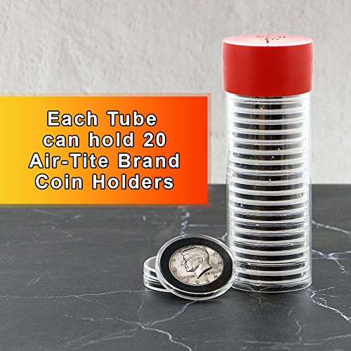 Contenedor para monedas 20 piezas 30mm con tapa roja miniatura 3