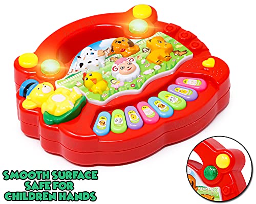 Image of Zest 4 Toyz Piano Keyboard for Kids Musical Piano Musical Toys for Kids with Flashing Lights & Sound Toy Music Keyboard Baby Toy Educational Toys for 3 Year Old+ (Multicolor)