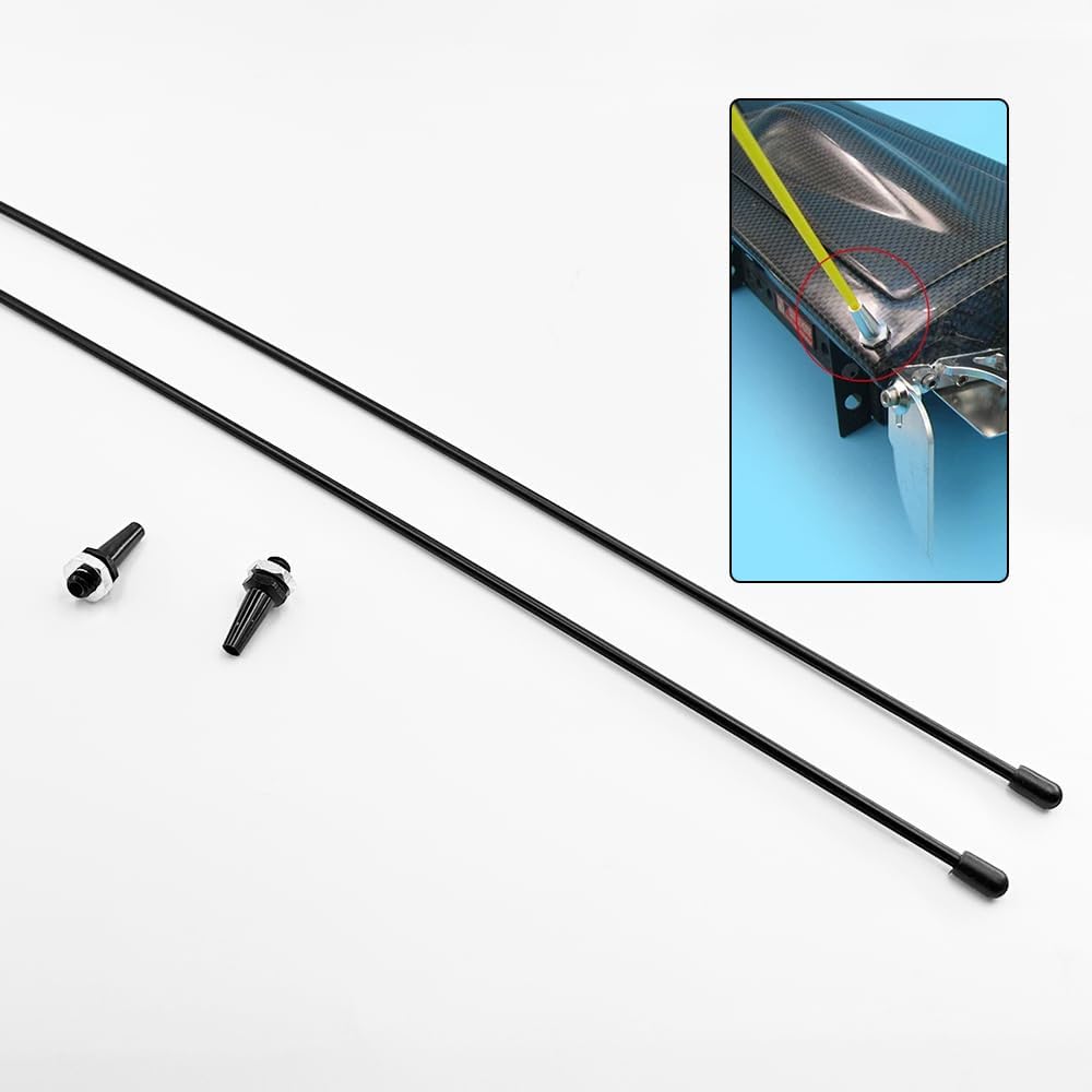 2PCS RC Boat Aluminium M6 Antenna Mount Base with Antenna Tube Sleeve for RC Boat Ship Car DIY Model Toy Building Parts (Black) image 4