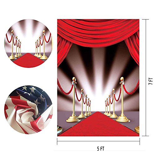 Mtmety 5X7Ft Red Carpet Curtain Backdrop For Youtube Background Photo Video Studio Photography Me075 #TOP2