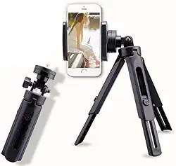 Tripé Flexível para Celular e Câmera Articulado 360° Portátil Ajustável Universal de Mesa ou Externo Material Durável