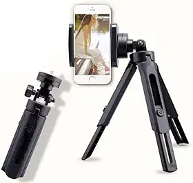 Tripé Flexível para Celular e Câmera Articulado 360° Portátil Ajustável Universal de Mesa ou Externo Material Durável
