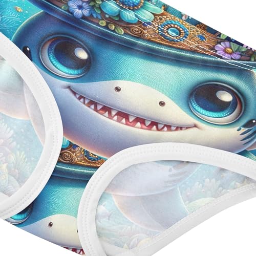 Toddler Girls Underwear 2t Cotton Girl Panties Cute Stylish Kids Undies Briefs Playful Cute Cartoon Shark4