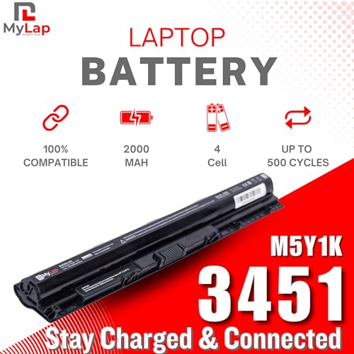 Image of Mylap M5Y1K Battery | 14 Month Replacement Warranty | for Dell Inspiron 15 5000 3000 Series 5566 5558 5559 5555 5758 3567 3551 3552 3558 14 3451 3452 3458 5458 17 5755 VN3N0 HD4J0 P51F P47F P63F P64G