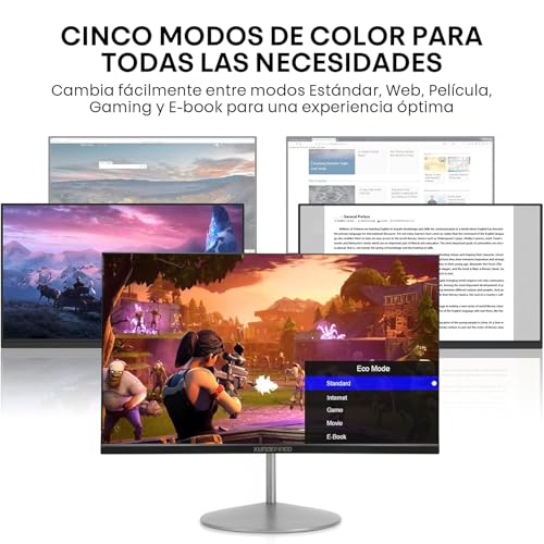 Image of 24 inch 1080p Monitor with Speakers, 75Hz Gaming Monitor, FreeSync Technology, 16.7 Million Colors, Eye-Care, Zero-Frame IPS Monitor with HDMI, Display Port, USB