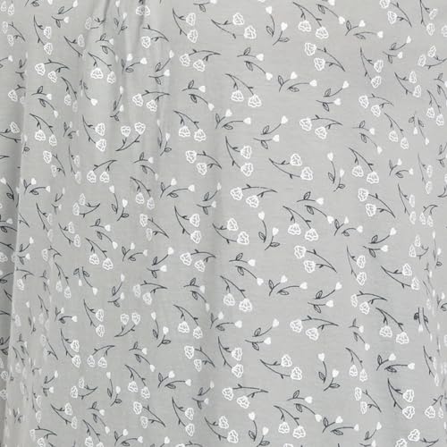 Image of BLAZON Women's Cotton Hosiery Elegant Maxi Nightdress with Lace Detailing, Floral Print, Pockets & Half Sleeves