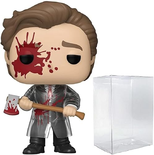 POP American Psycho Patrick Bateman Edición Limitada Bloody Chase Funko Pop! Figura de vinilo (paquete con funda protectora compatible con POP