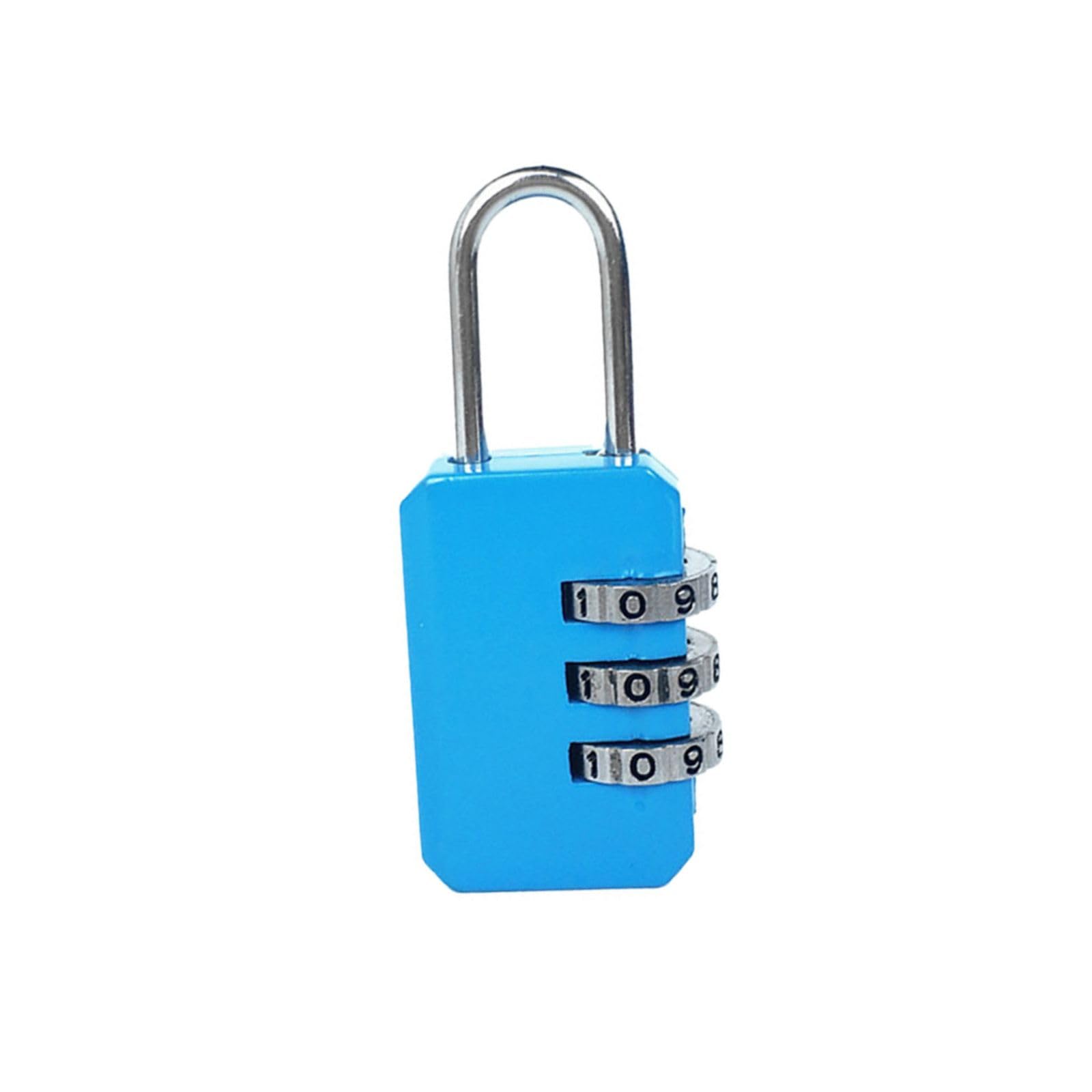 Ntek Blue Combination Locks | 3 Digit Combination Padlock Codes | Padlock For Suitcases Luggage Case Bag Code Lock | Waterproof Padlocks For School Gym Locker, Gate | Resettable Locker Gate (Blue)