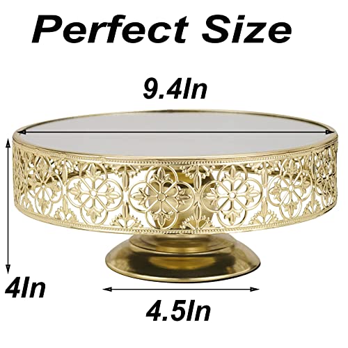 Trspcwr Cake Stand, Gold Mirror Round Dessert Stand, 10Inch Wedding Dessert Display Cake Stands, Metal Cake Plate Decor For Wedding Birthday Party #TOP3