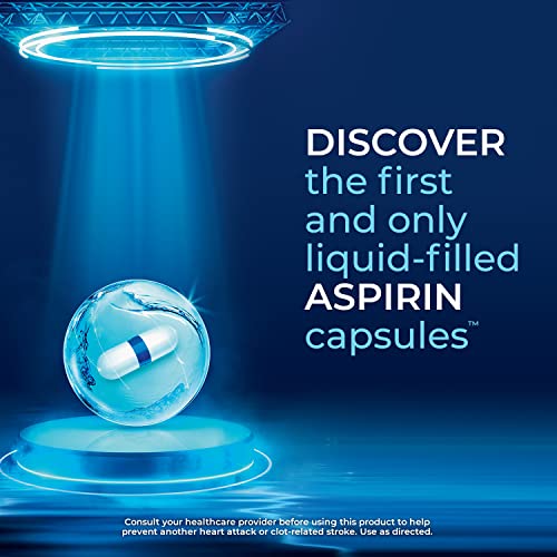 Vazalore® Aspirin 325Mg For Adults | Fast Pain Relief & Fever Reducer | Immediate Release Liquid-Filled Capsules To Help Protect Stomach | 30 Count #TOP3
