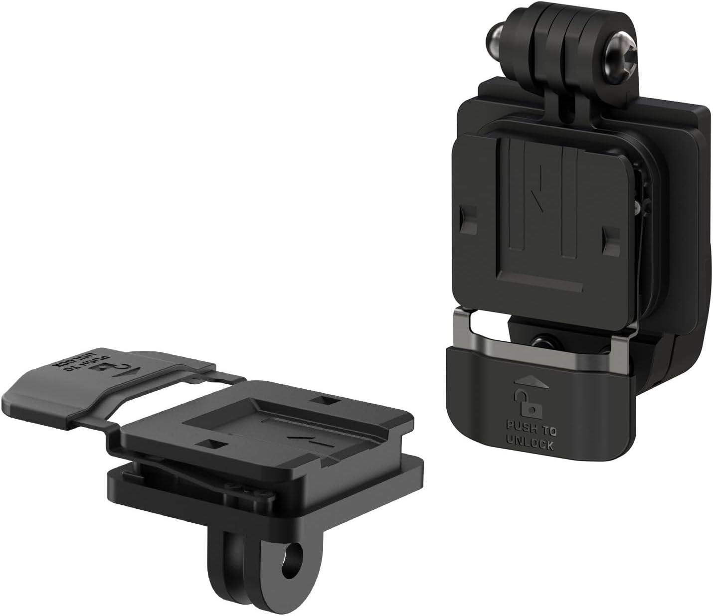 MUFU Mount Kit for V40S Front and Rear Helmet Camera Right Side Style, Compatible with Tripod Stand and Selfie Stick for Action Cam, and 2-in-1 Helmet Clip