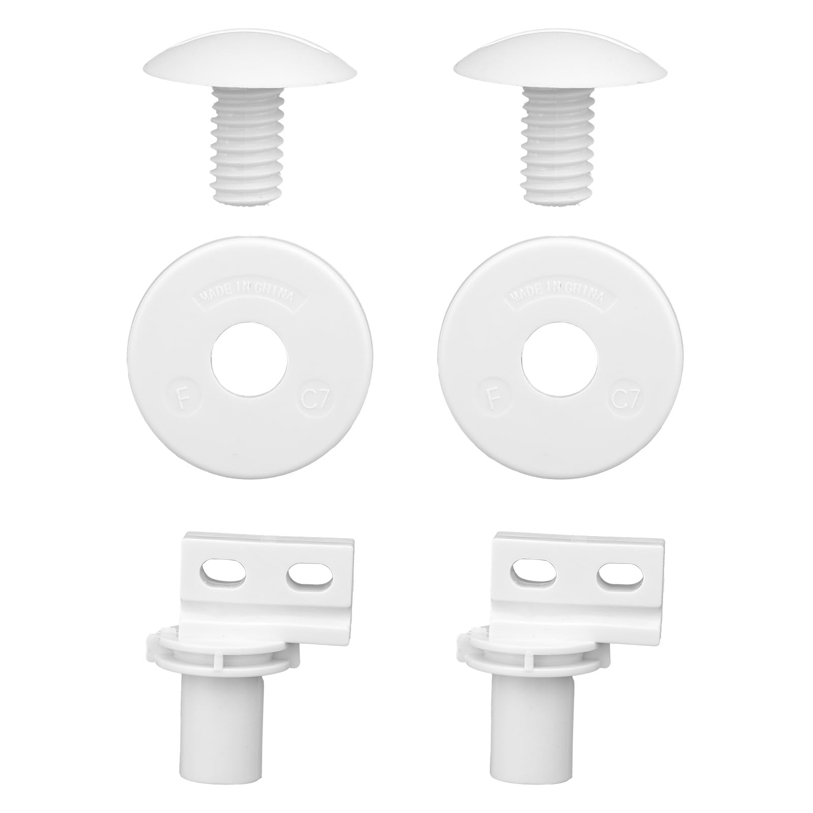 lasuroa 6uds Piezas Reconstrucción Limpiafondos, Repuestos para Limpiafondos Compatible con Polaris 280 y 180 Incluye 2 Eje Trasero C65 2 Tornillo C55 y Arandelas C64 (Blanco)