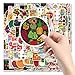 129pcs Fruit of The Spirit Stickers Pack, Cartoon Cute Vinyl Waterproof Decals for Water Bottle,Laptop,Phone,Skateboard,Scrapbooking,Bumper for Party Supply