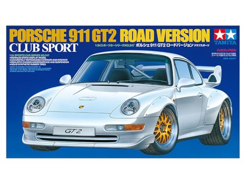 Carro Modelo Porsche GT2 a Escala 1:24 Blanco miniatura 2