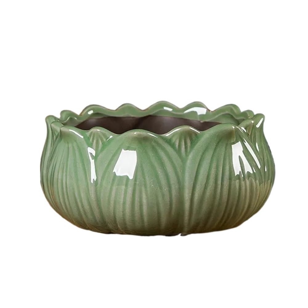 Dekoracyjne donice na rośliny doniczkowe, Doniczki z możliwością napełniania wodą, ceramiczne doniczki hydroponiczne, duże doniczki w kształcie retro, Idealne doniczki dla roślin do użytku wewnątrz i