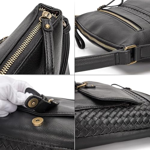 Image of KouLi Buir Crossbody Purses for Women - PU Leather Shoulder Handbags Sling Bag Crossboby Bags Medium Multi Pockets