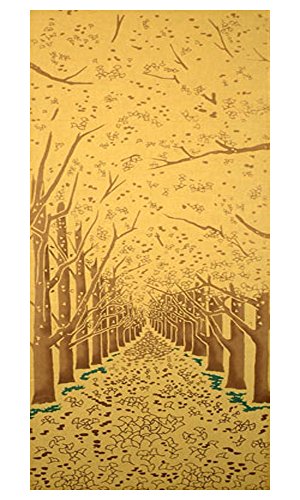 梨園染 手ぬぐい 注染 綿100％ 日本製 銀杏並木四季の手拭いのサムネイル