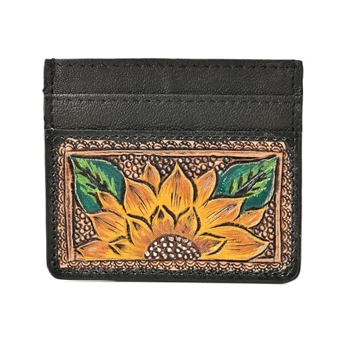Porte-cartes western Merbaa en cuir fait main, idée cadeau homme et femme