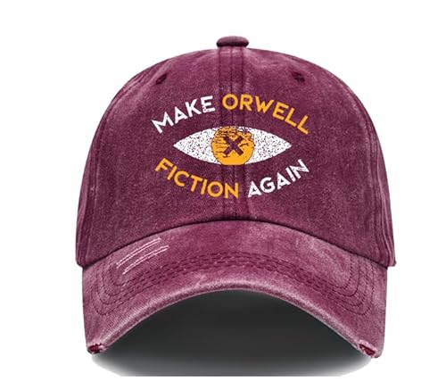 Make O-Well Fiction Again Hat Make O-Well Fiction Again Baseball Cap Burgundy