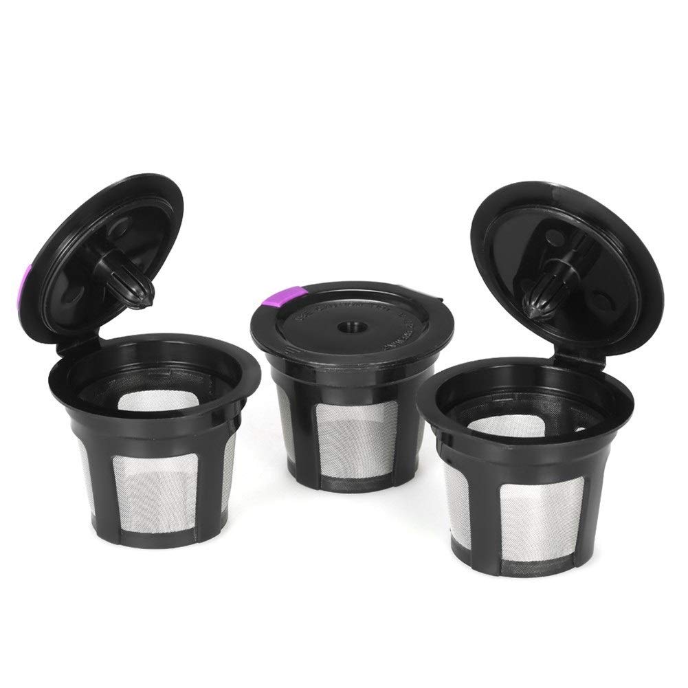Recycelbare Kaffeefilter 3er Set für K-Cup-Maschinen, sehr feiner Mund, perfekt zum Aufbrühen von köstlichem Kaffee