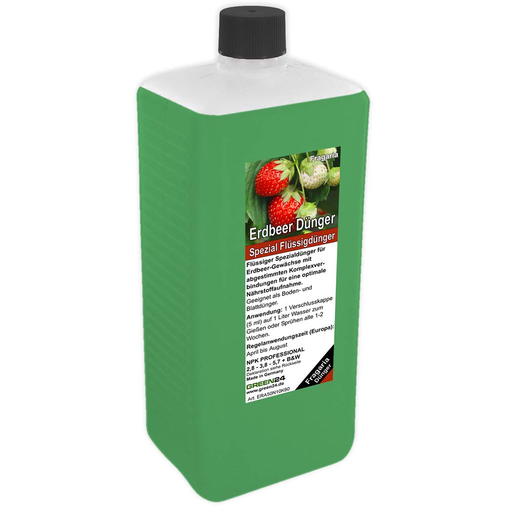 Erdbeer-Dünger XL 1 Liter Spezial Dünger für Erdbeer-Pflanzen, Fragaria Arten
