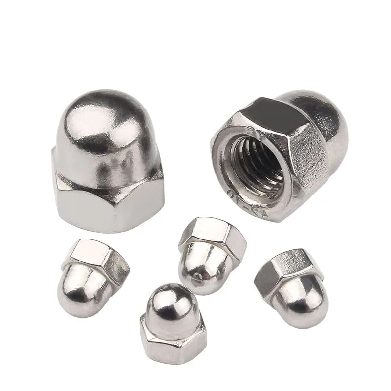 Premium Stainless Steel Fasteners Dome Nuts DIN1587 with Stainless Steel Finish and Hex Acorn Cap Nuts for M3,M4,M5,M6,M8,M10 Screws and Bolts(Pack of 6) (M6) - Image 4
