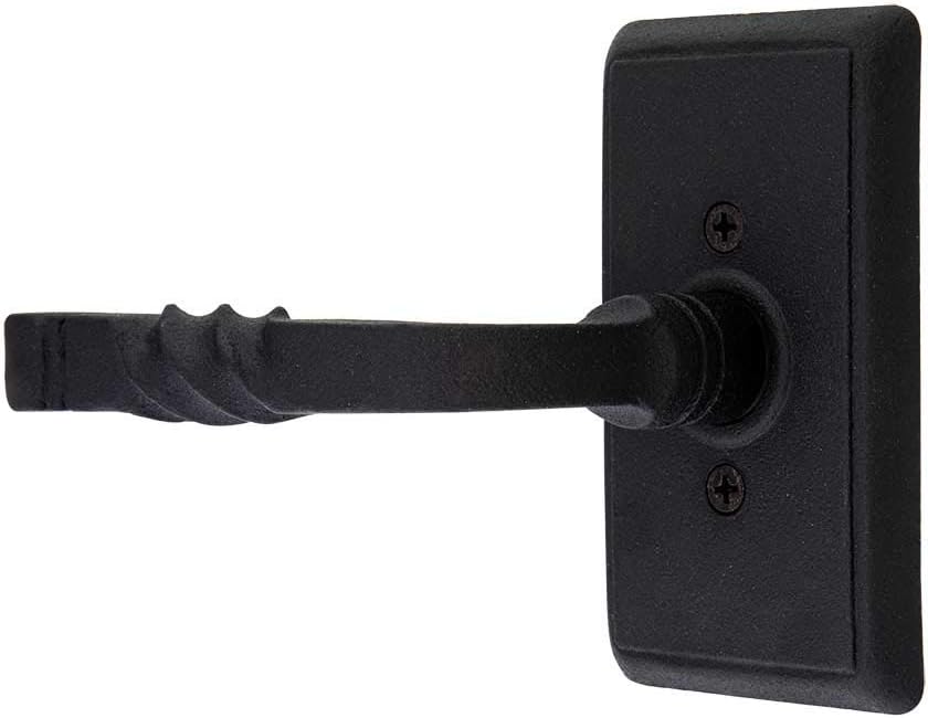 Wrought Steel Providence Door Set with San Carlos Levers Right Hand Passage Matte Black