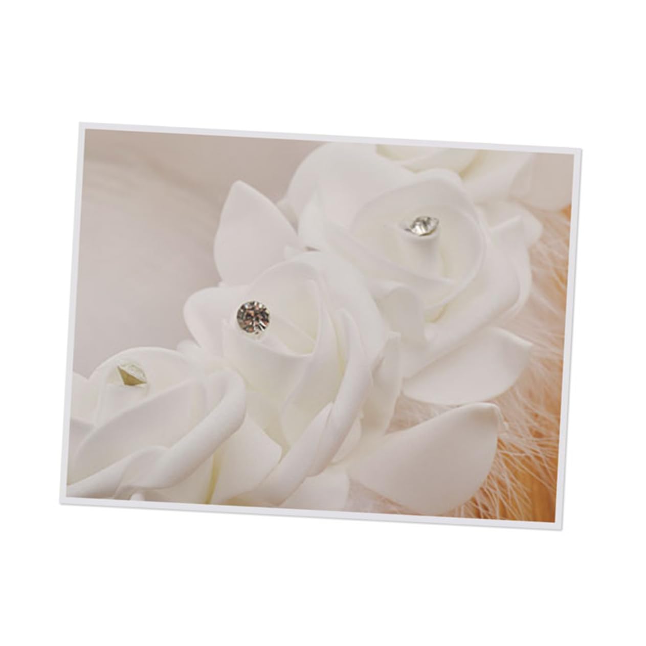 Hochzeitsblumenkorb Hl-5620-bs 2 Stück aus Gewebe, Weiß | Blumen und Rosenblätter, für Abschlussfeiern, Partydekoration mit Novitäten