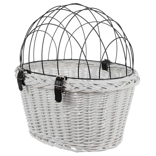 Fahrrad Weidenkorb Vorne Hundefahrradkorb mit Eisenrahmen bis 10 kg...