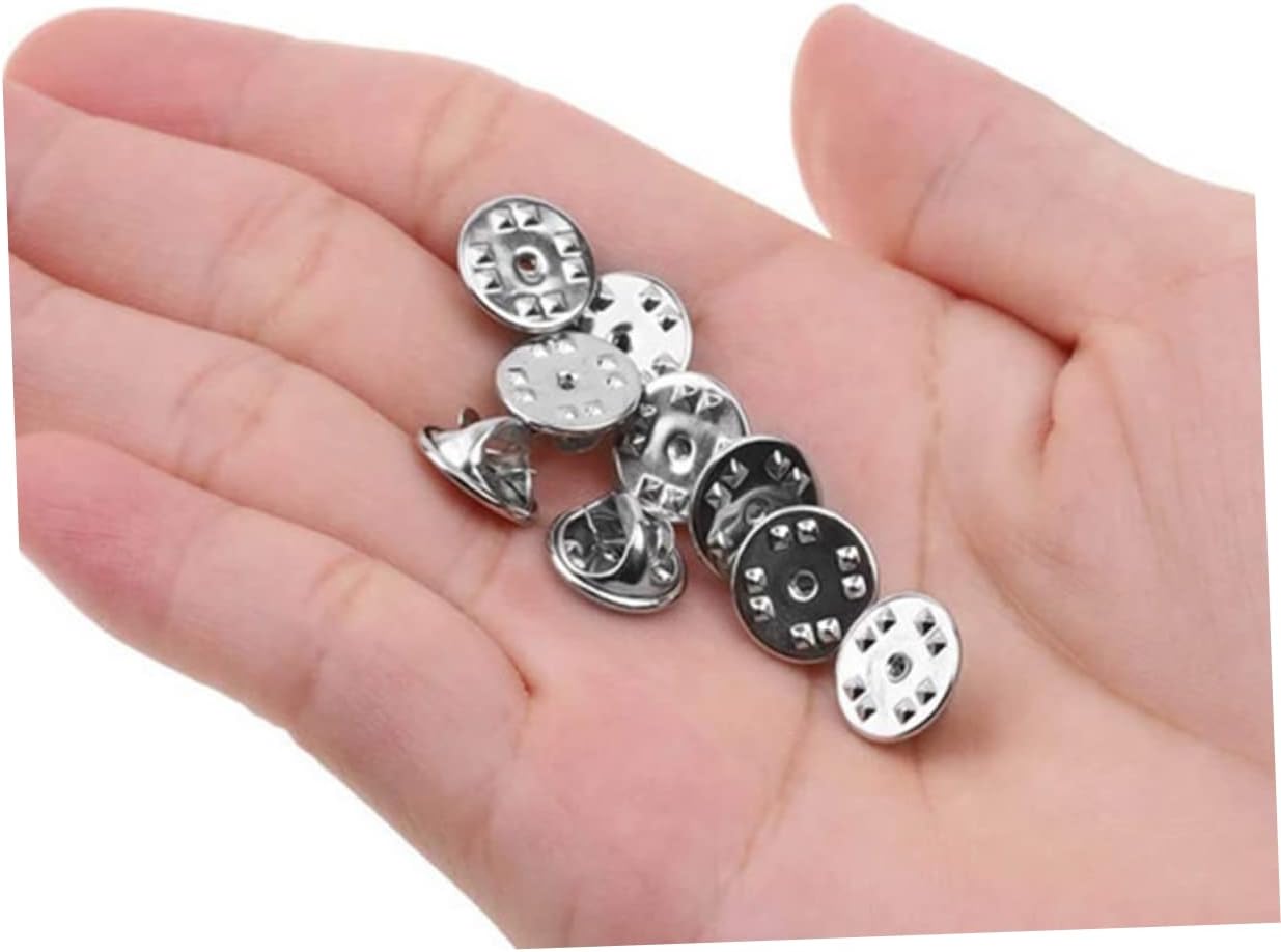 Operitacx Decorative Pin Back Clasp Replaceable Pin Backs for Lapel Tie Tacks Jewelry Making and Crafts Secure and Easy to Use