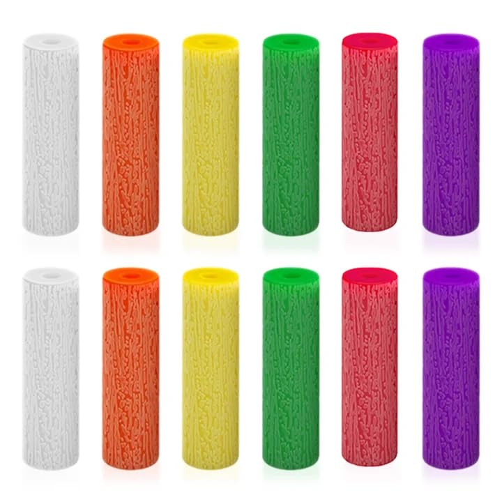 NITAIUN - Bandeja de 12 alineadores masticables reutilizables, alineadores dentales invisibles, mordedores ortodónticos (6 colores)