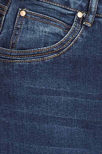 Women's Juniors Mid Rise A-Line Long Jeans Maxi Denim Skirt in M. Blue Size L4