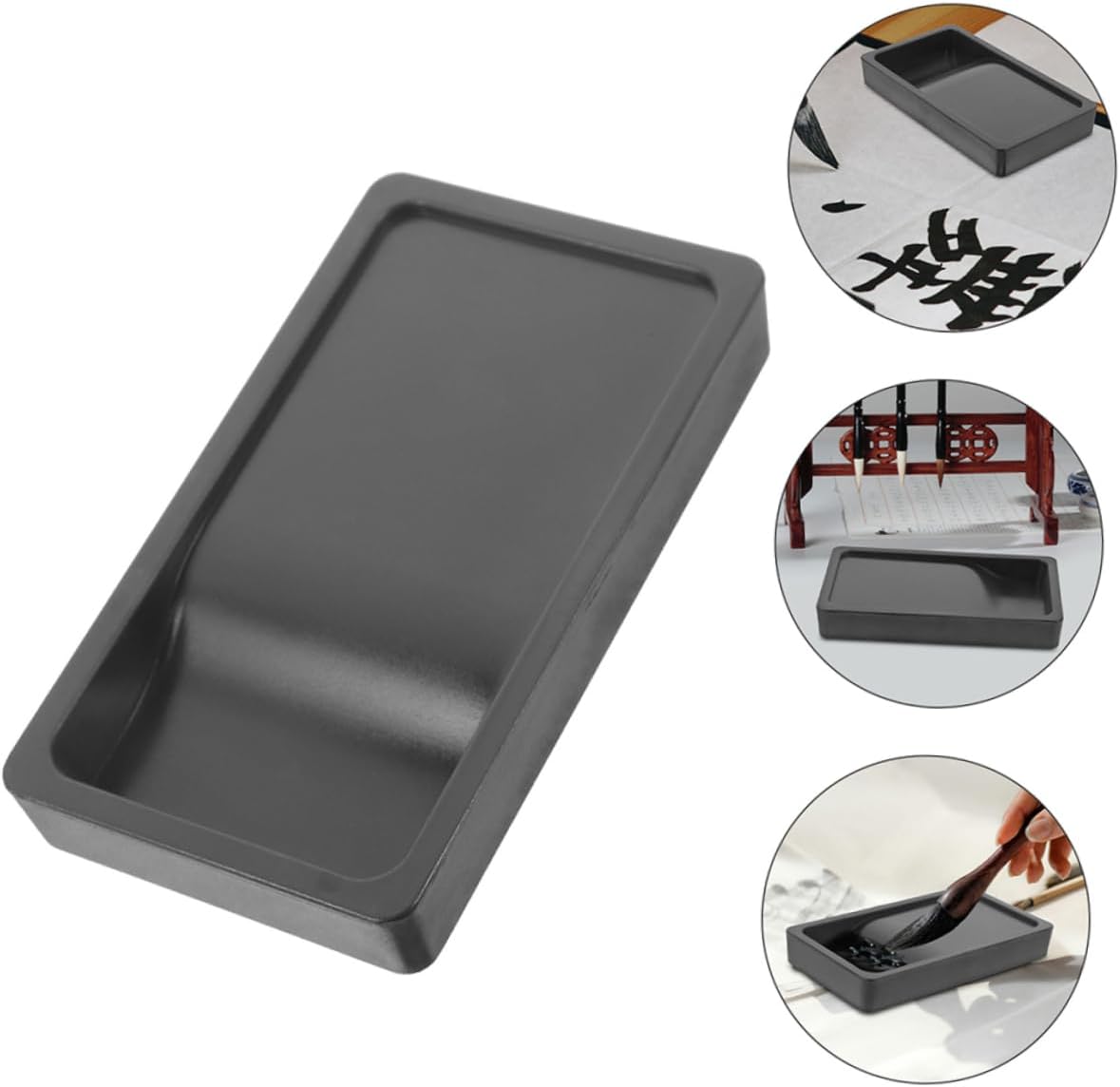 VILLCASE 2pcs Inkslab for Calligraphy Drawing Writing Portable Chinese Inkslab Smooth Edges