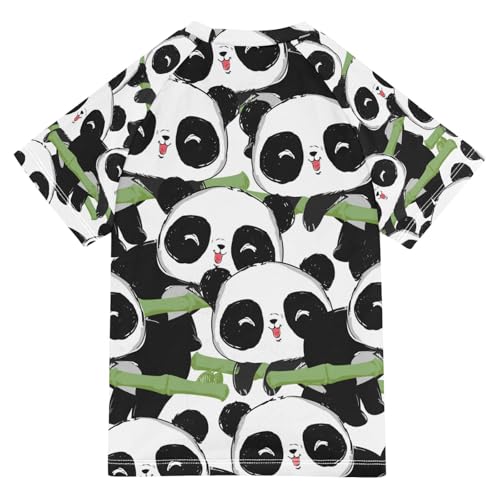 Aflyko Kid Rashguard Shirt Happy Panda Boys Girls Swimsuit Top2