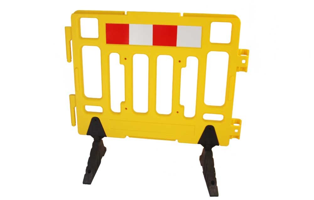 Absperrzaun ASG-G aus UV-beständigem Kunststoff, Absperrung, Zaun, Blockade, LxH: 1100 x 580 mm, Gelb