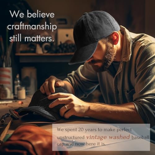 Furtalk Unisex Vintage Washed Unstructured Baseball Cap 100% Washed Cotton Soft Cap Adjustable Unisex Baseball Hat Dad Hat Beige thumb #5