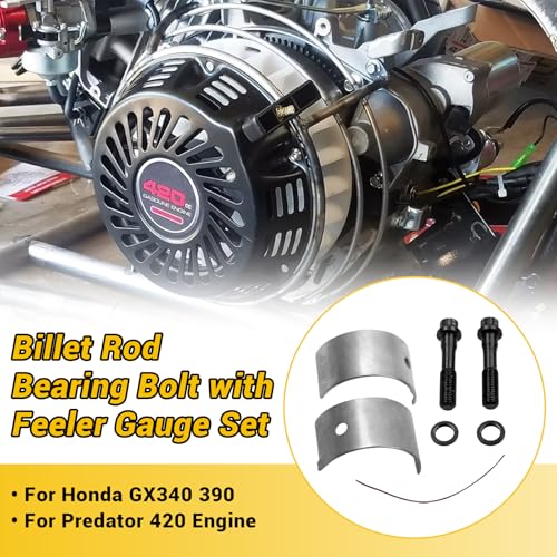 Image of Billet Rod Bearing Bolt with Feeler Gauge Set for Honda GX340 390 for Predator 420 Engine