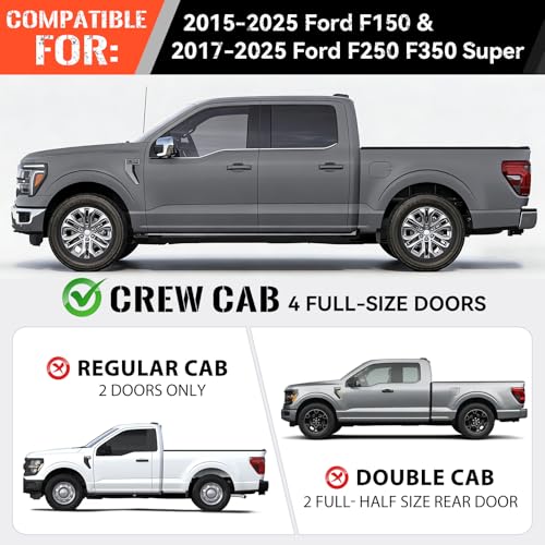 Estribos para Ford F150 F250 F350 2015-2025 Acero miniatura 5