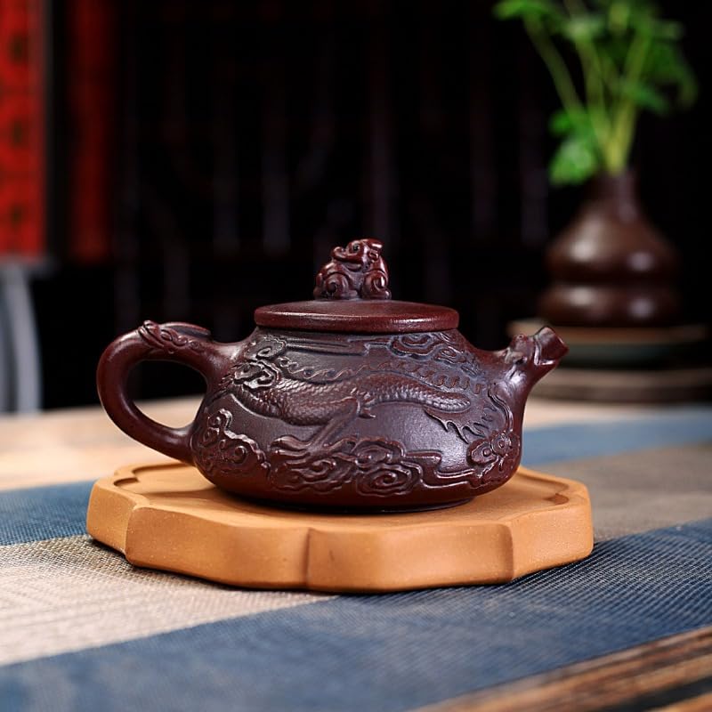 Théière en argile violette d'Yixing Dragon Shi Piao faite main - 5