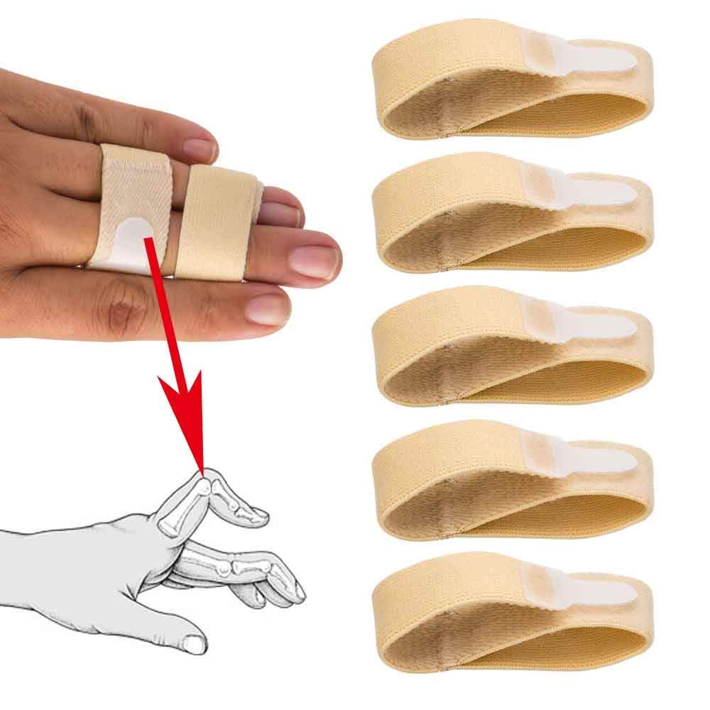 Buddy Finger Wraps,Taping Treatment for Jammed,Dislocated, Broken or Sprained Fingers，Prevent Further Injury from Occurring by Malt Goods（5 pcs）