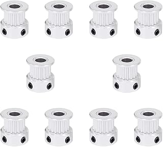 Pulley System 10pcs GT2 Synchronous Wheel 16Teeth 2GT 20Teeth 5mm 8mm Bore Width 6mm Belt Aluminum Timing Pulley for RepRap 3D Printer Prusai3 Pulley Block (Size : 10pcs-20T-6.35B-6)