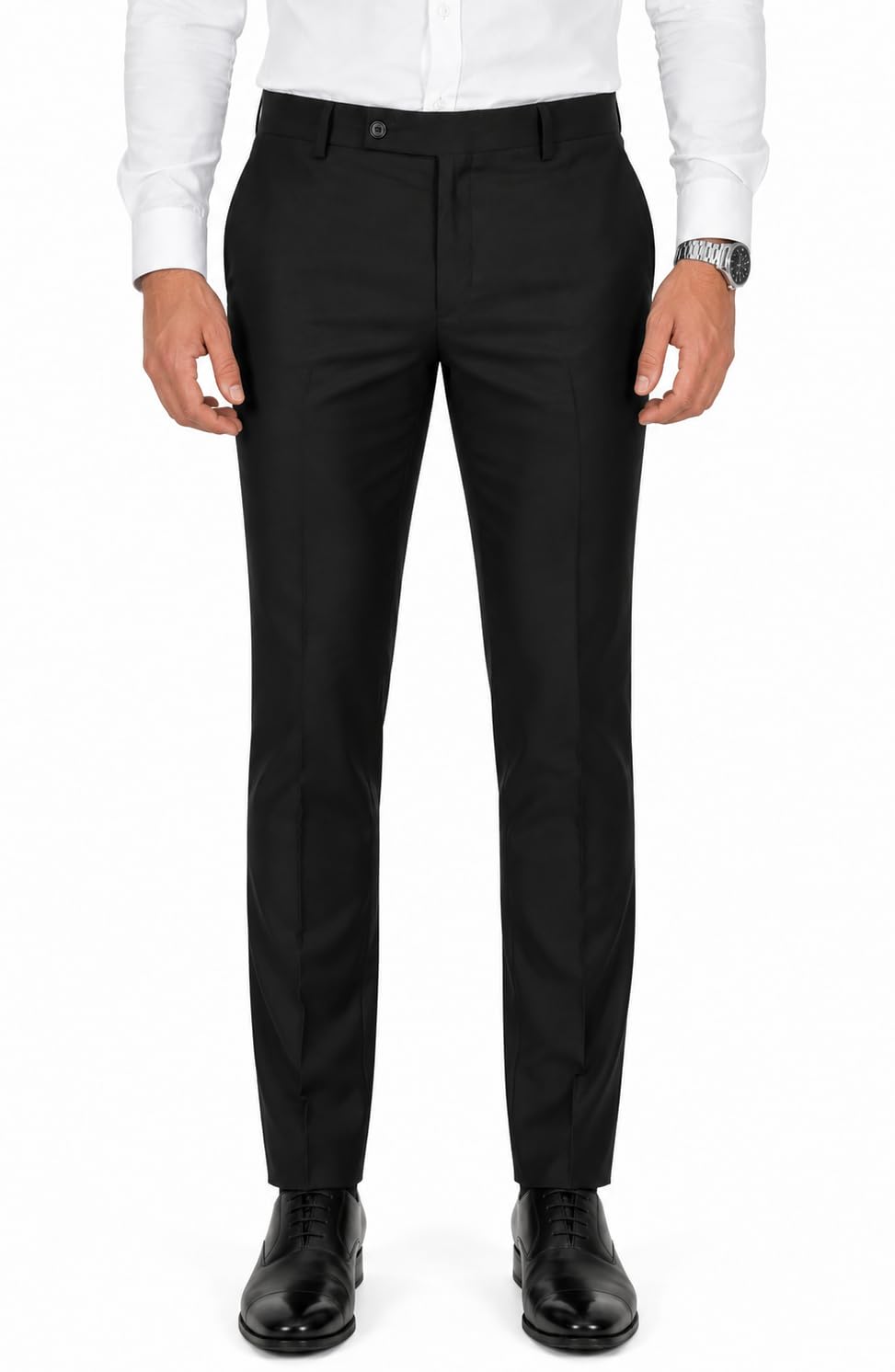 bellford Formal Pants for Men Office Wear - Premium Slim Fit Formal Trouser for Men, College Pant for Boys, Gents Bottom Formal wear for Office Meeting, Party, Gathering, Wedding-picture-46
