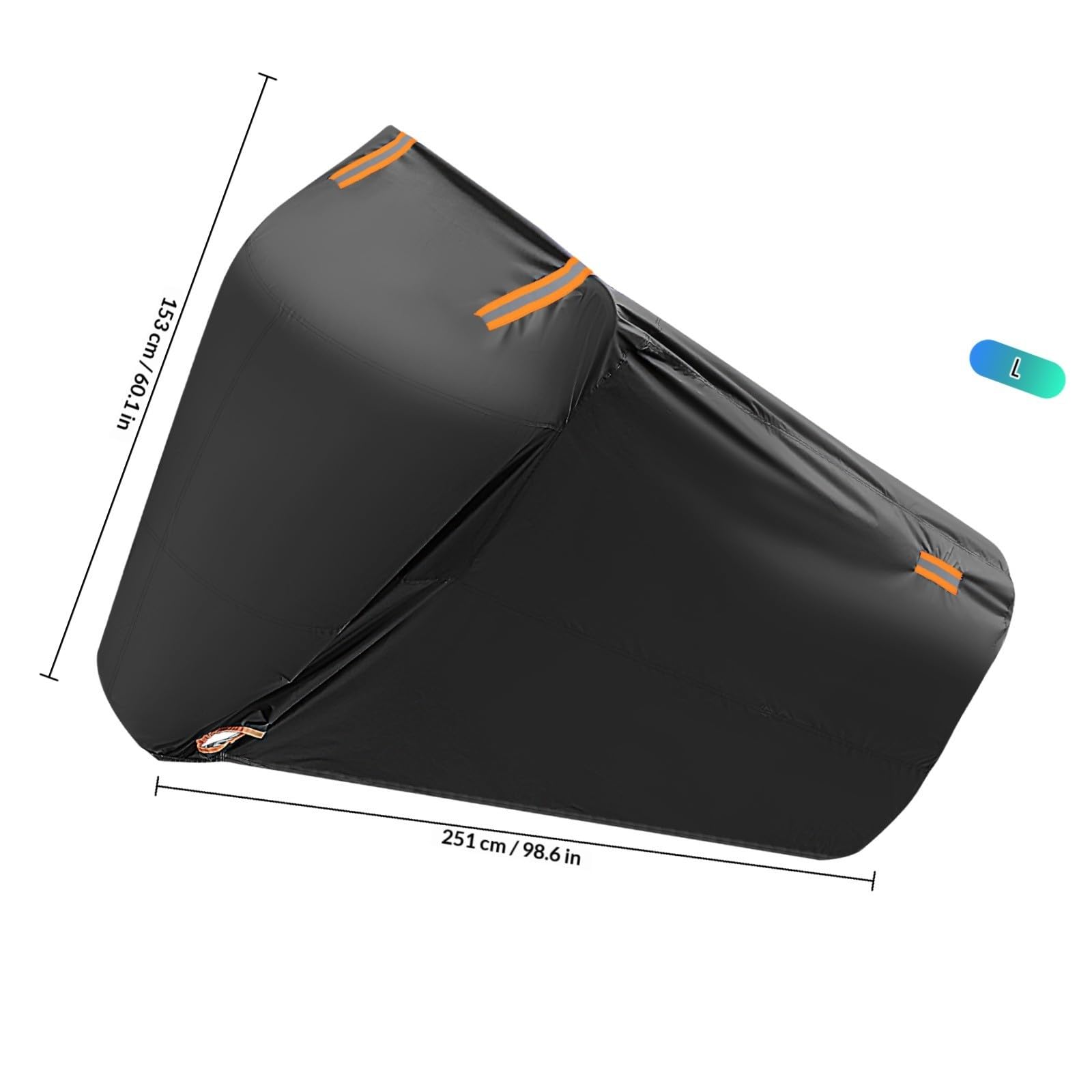 ARTIBETTER Housse de Moto Résistante Vent en Tissu Oxford Imperméable avec Œillets de Verrouillage Stockage Extérieur et Voyages