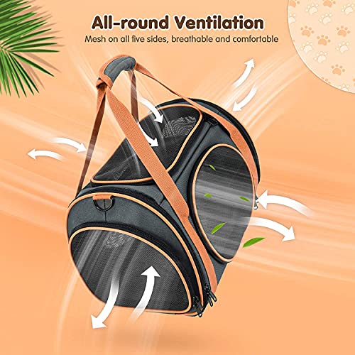 OKMEE Cat Carrier TSA Airline Approved with Ventilation for Small Medium Cats Dogs Puppies, Dog Carrier with Big Space… - Image 4