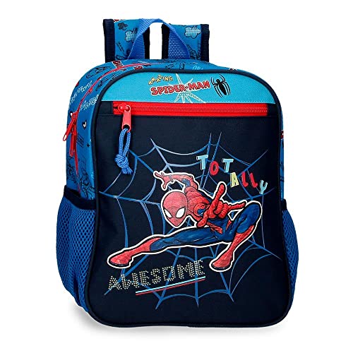 Marvel 1, azul, Mochila Preescolar Adaptable a Carro, Mochila 28