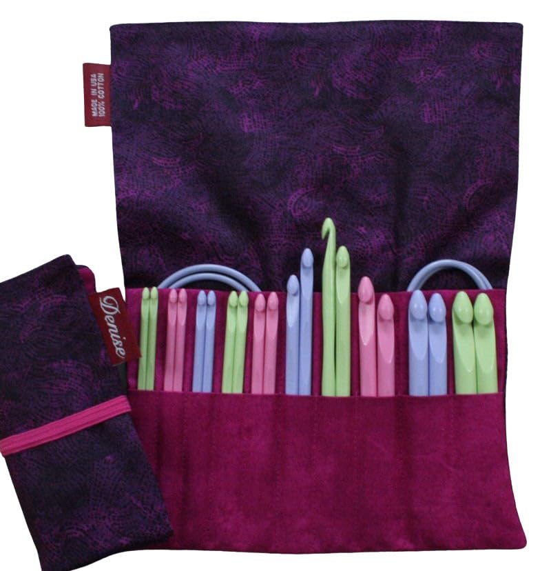 Denise2Go for Crochet, 2-Hook Interchangeable Tunisian Crochet Hook Set (Purple Pastel)