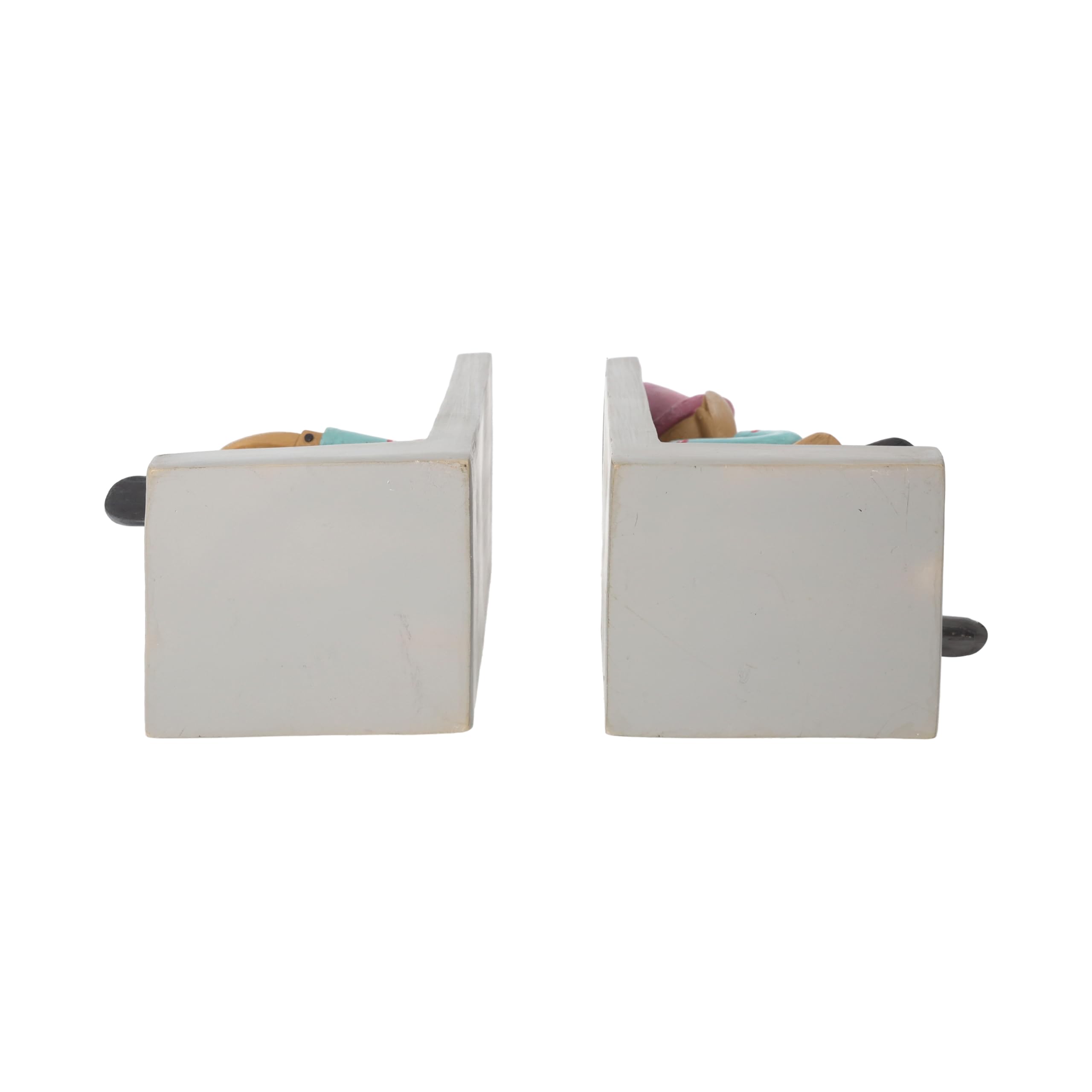 KEYHOMESTORE | Coppia di Fermalibri con Pinocchio in Resina, Decorazione Unica per Librerie e Scrivanie (19x13x18cm), in Resina di Alta Qualità - Made in Italy