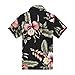 Boy Hawaiian Shirt and Shorts Cabana Set in Black Rafelsia Size 6